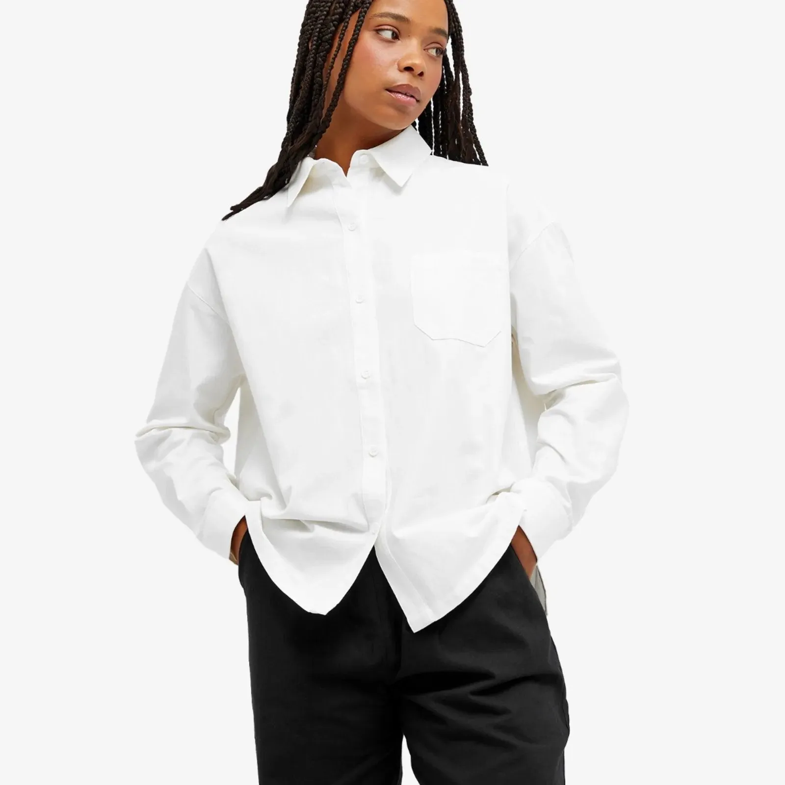 Adanola Oversized Cotton Shirt, white