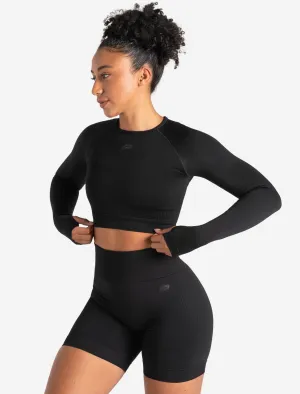 ADAPT 2.0 Seamless Crop Top - Blackout