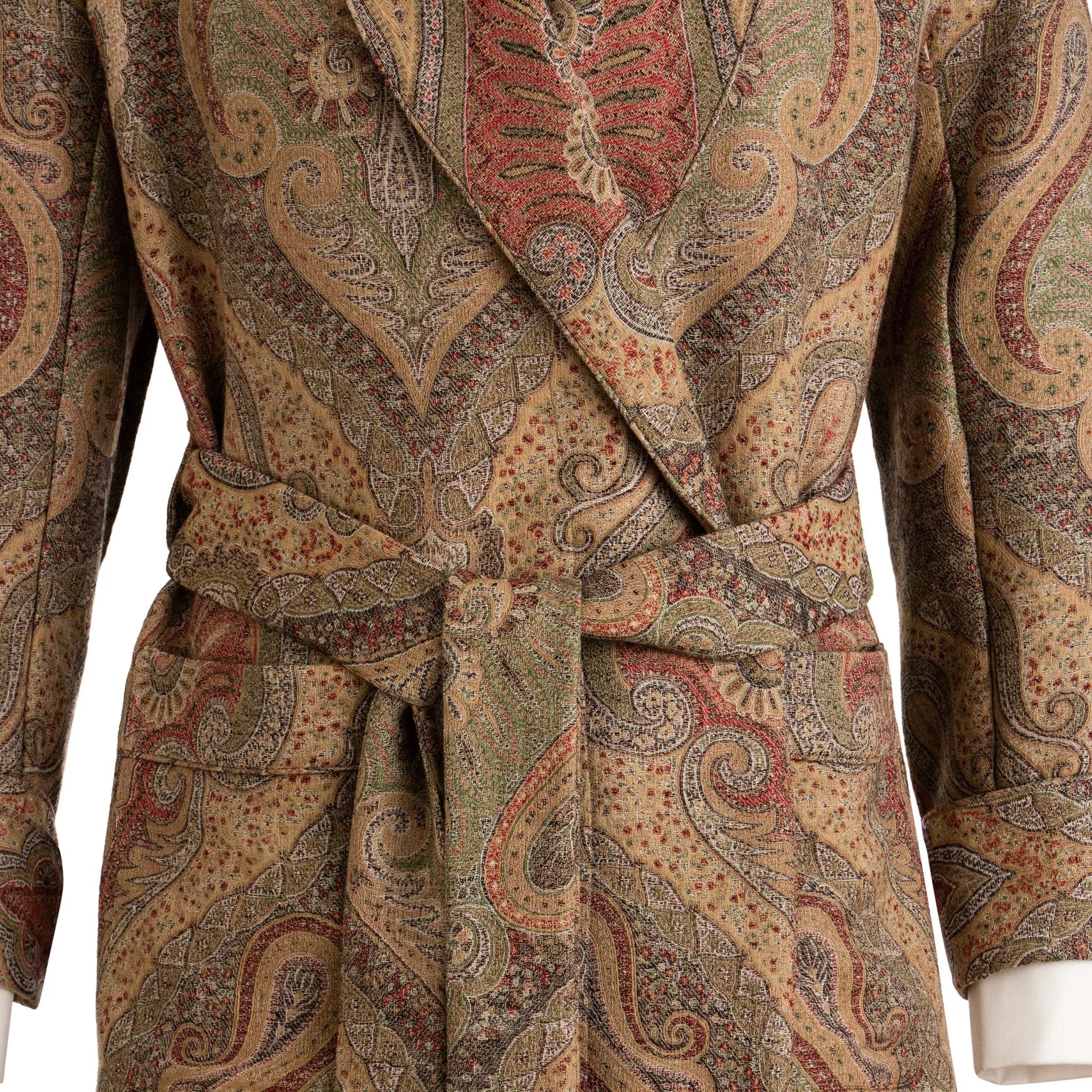 Antique Paisley Wool Smoking Jacket