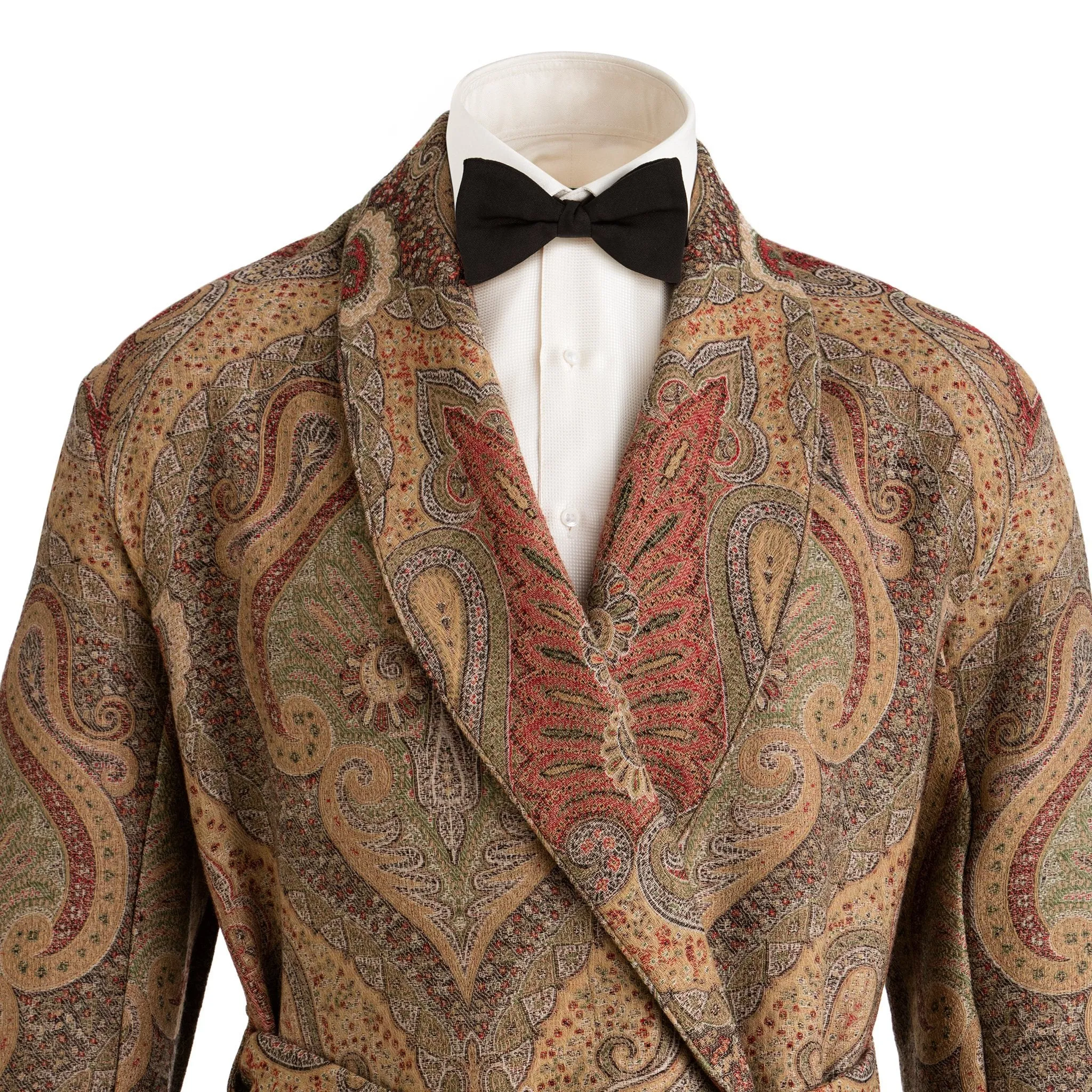 Antique Paisley Wool Smoking Jacket