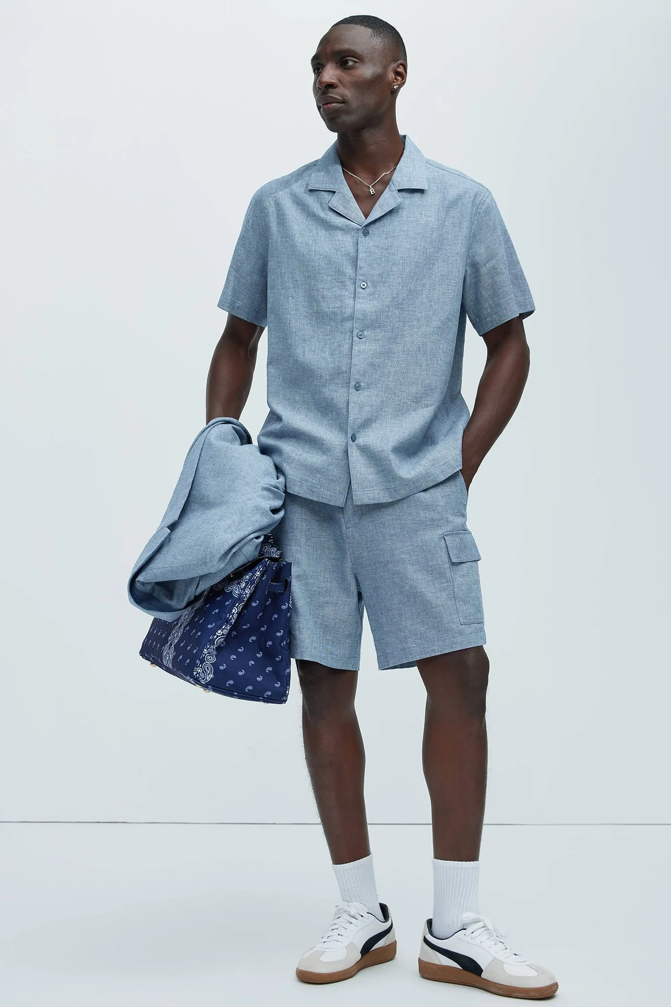 Bahamas Linen Shirt - Blue