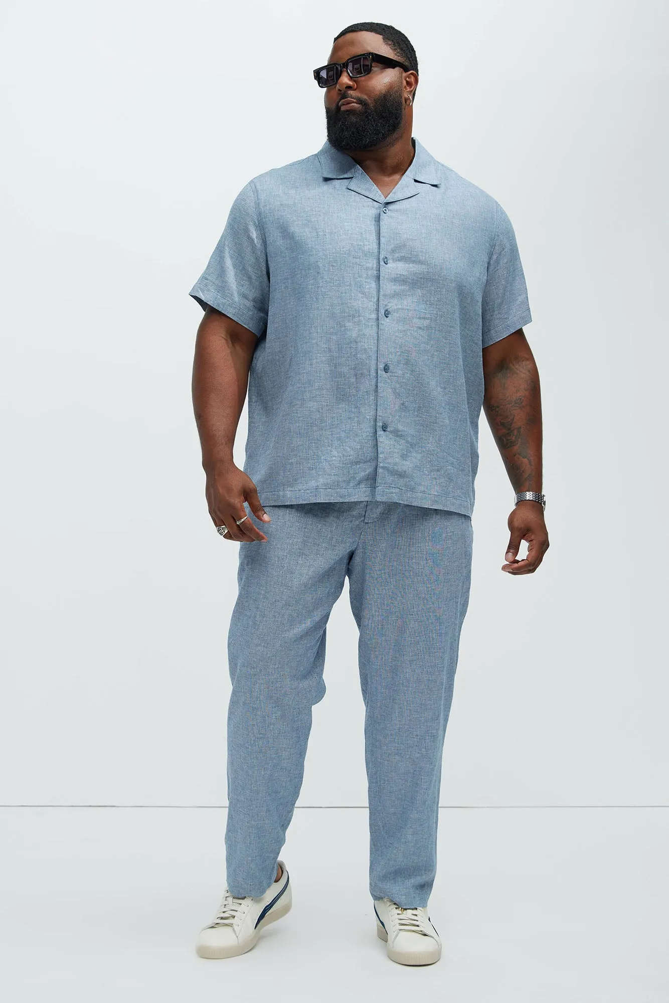 Bahamas Linen Shirt - Blue