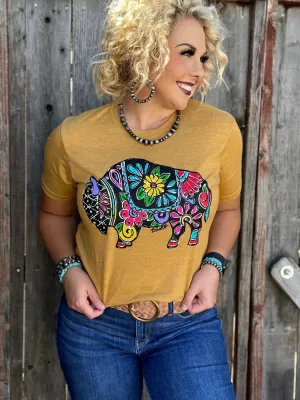 Barbara's Floral Buffalo Tee