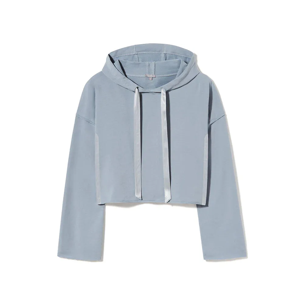 Bianca - French Terry Hoodie with Satin Insets