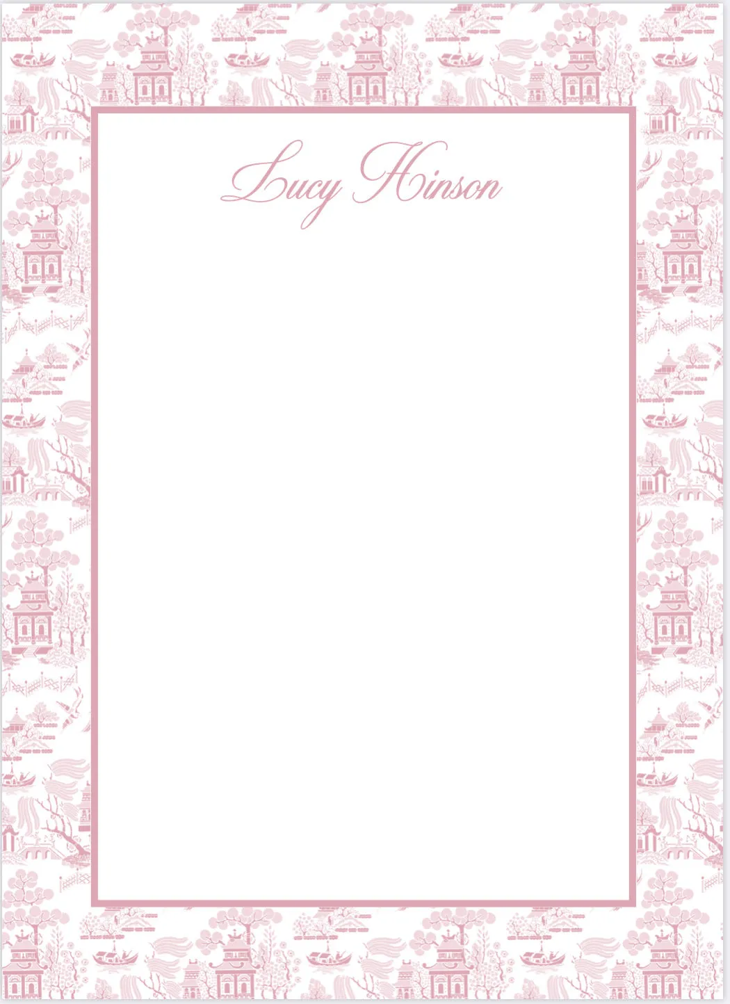 Blush Toile Notepad