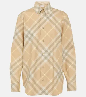 Burberry check cotton twill shirt Burberry beige