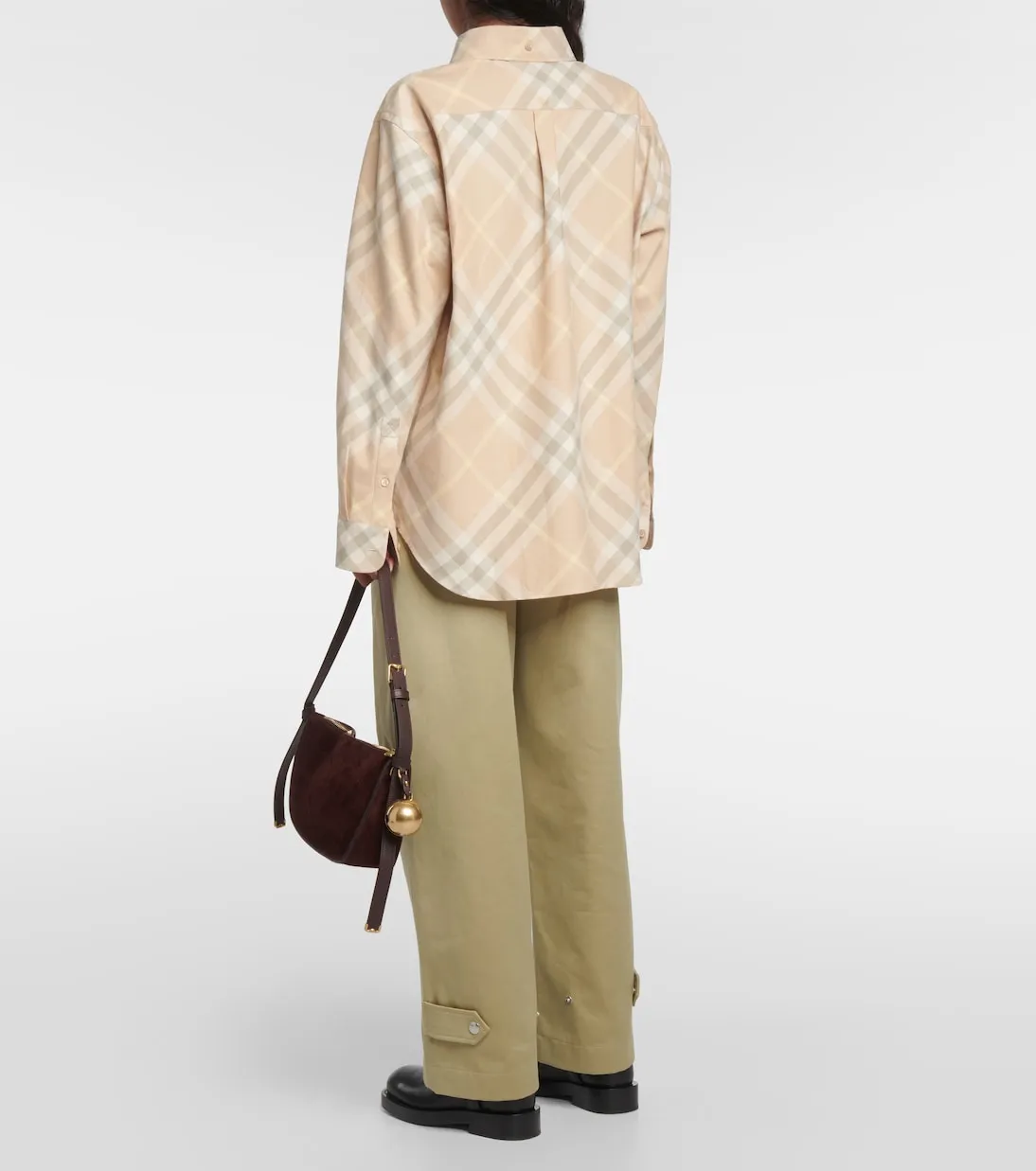 Burberry check cotton twill shirt Burberry beige