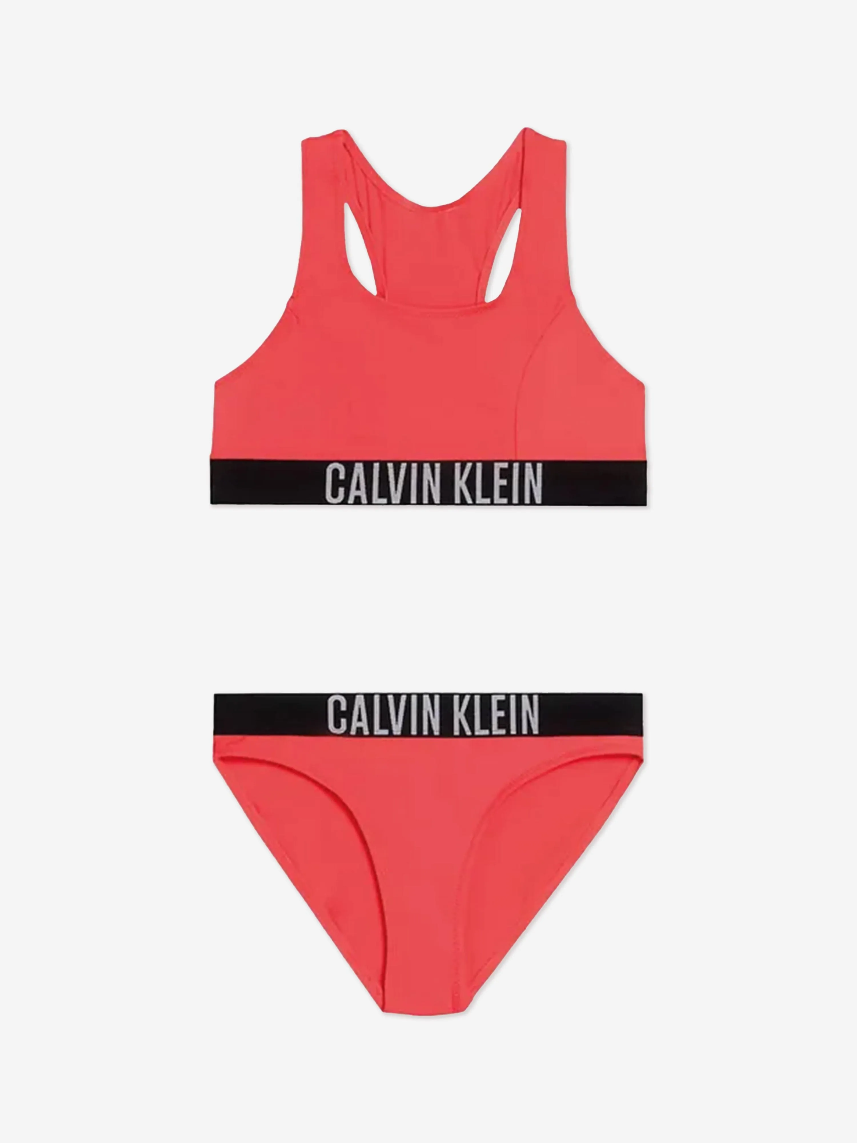 Calvin Klein Girls Bralette Bikini Set in Red