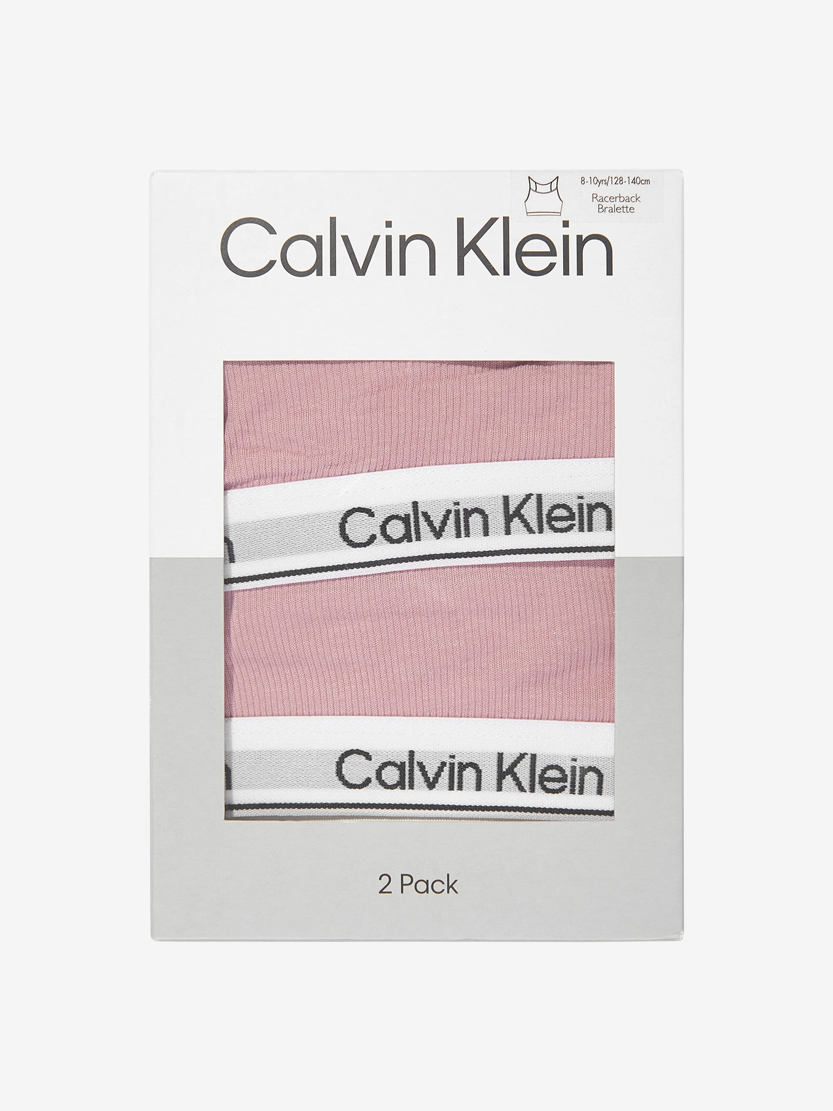 Calvin Klein Girls Racerback Bralette Set in Pink