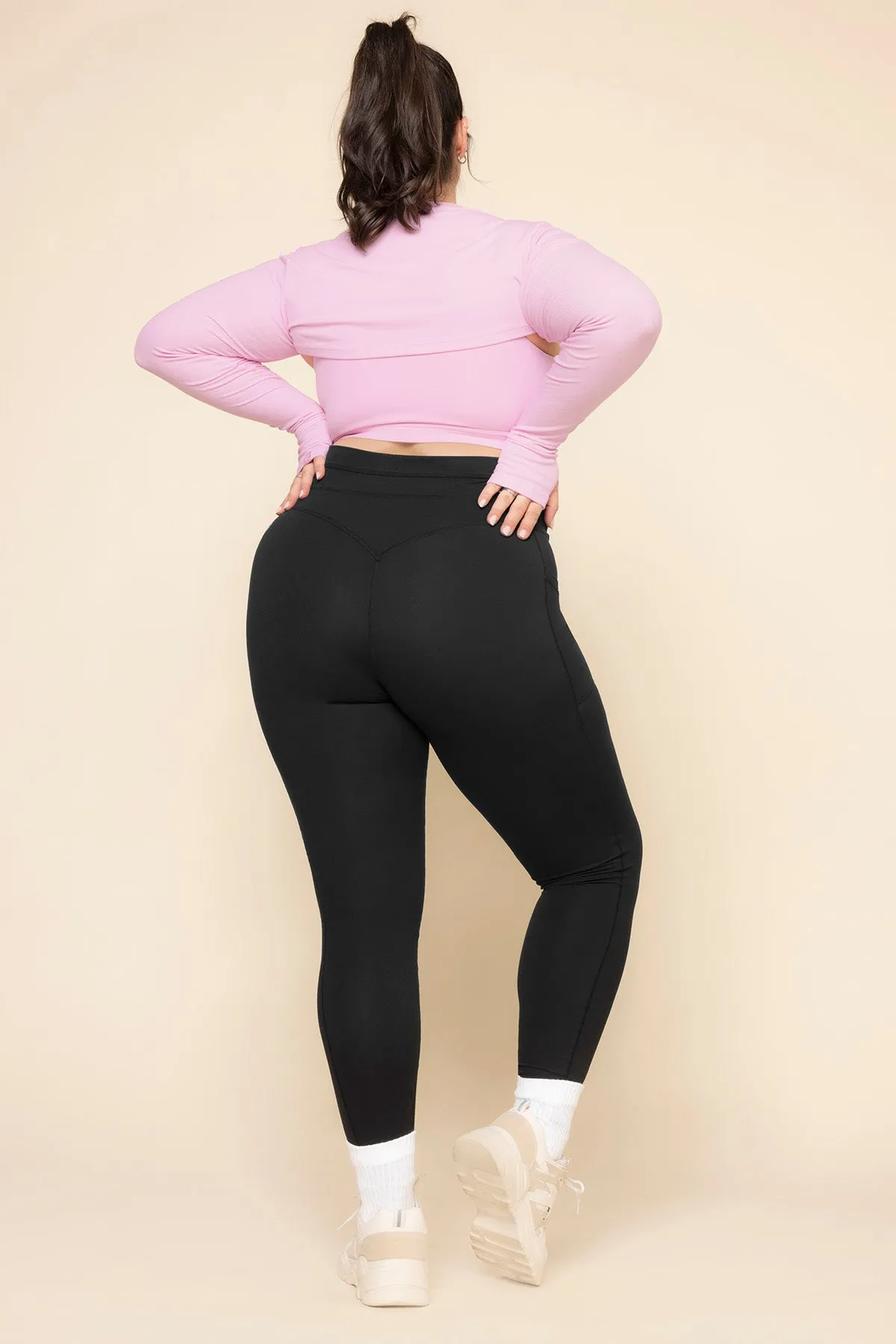 Cargo Leggings with Pockets - Black