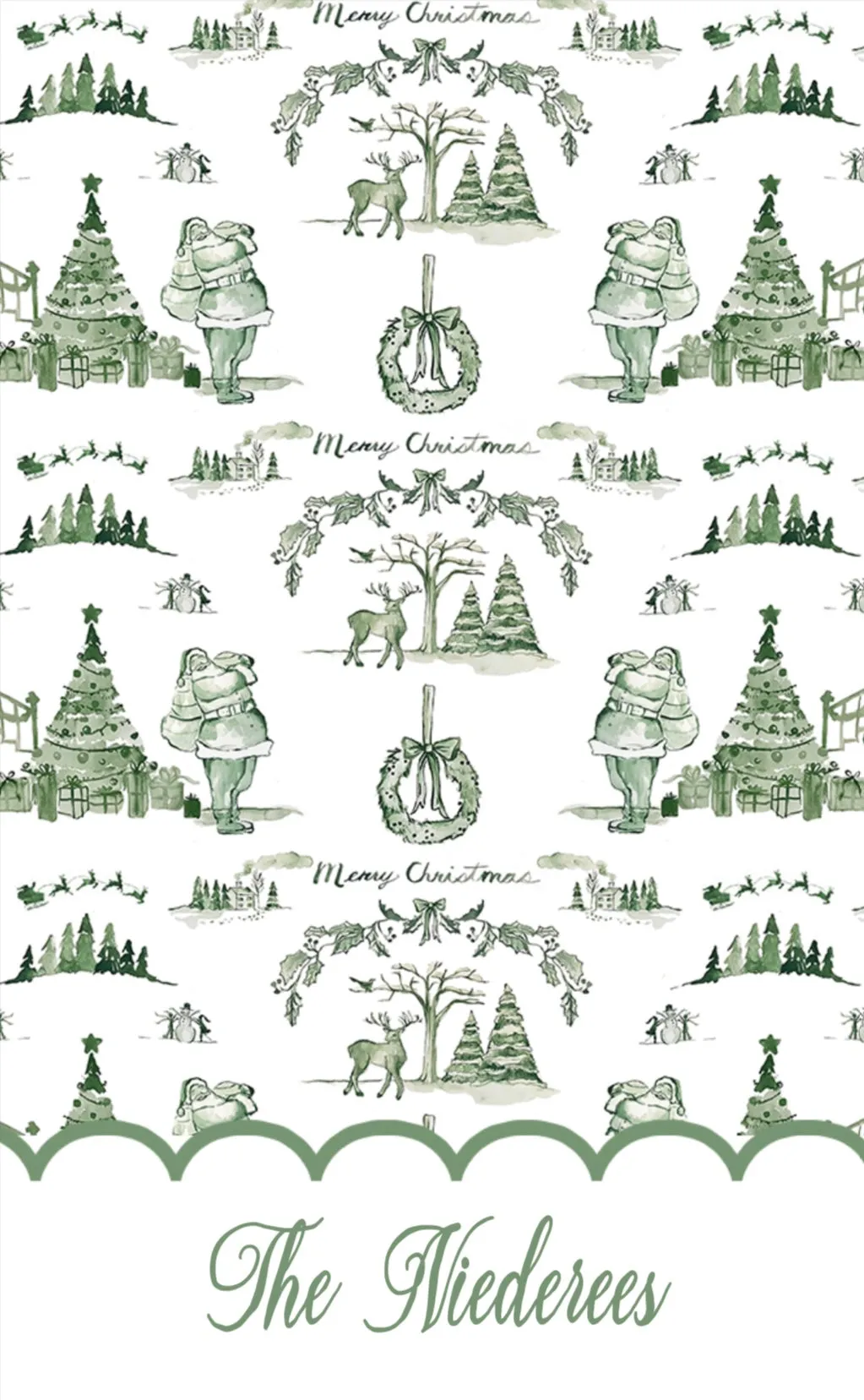 Christmas Toile Tag