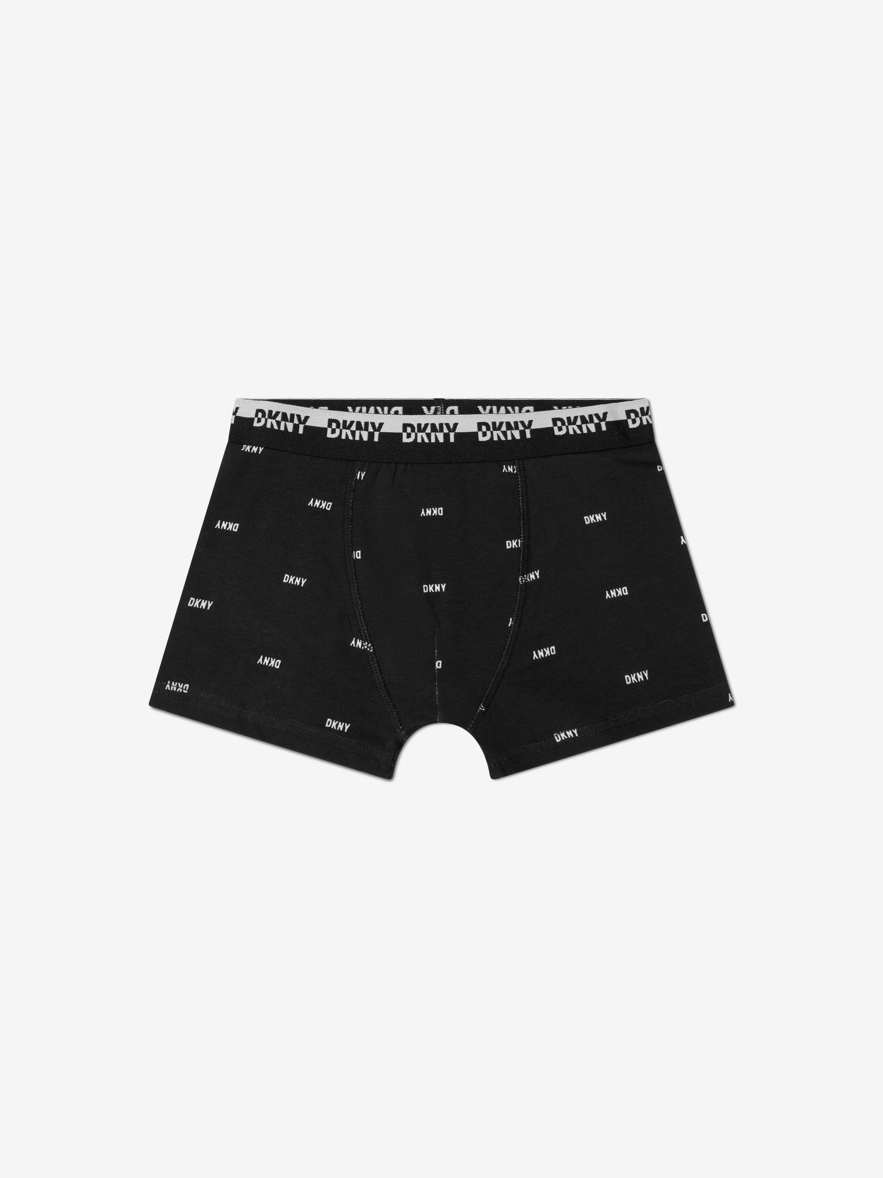 DKNY Boys 3 Pack Boxer Shorts Set in Black