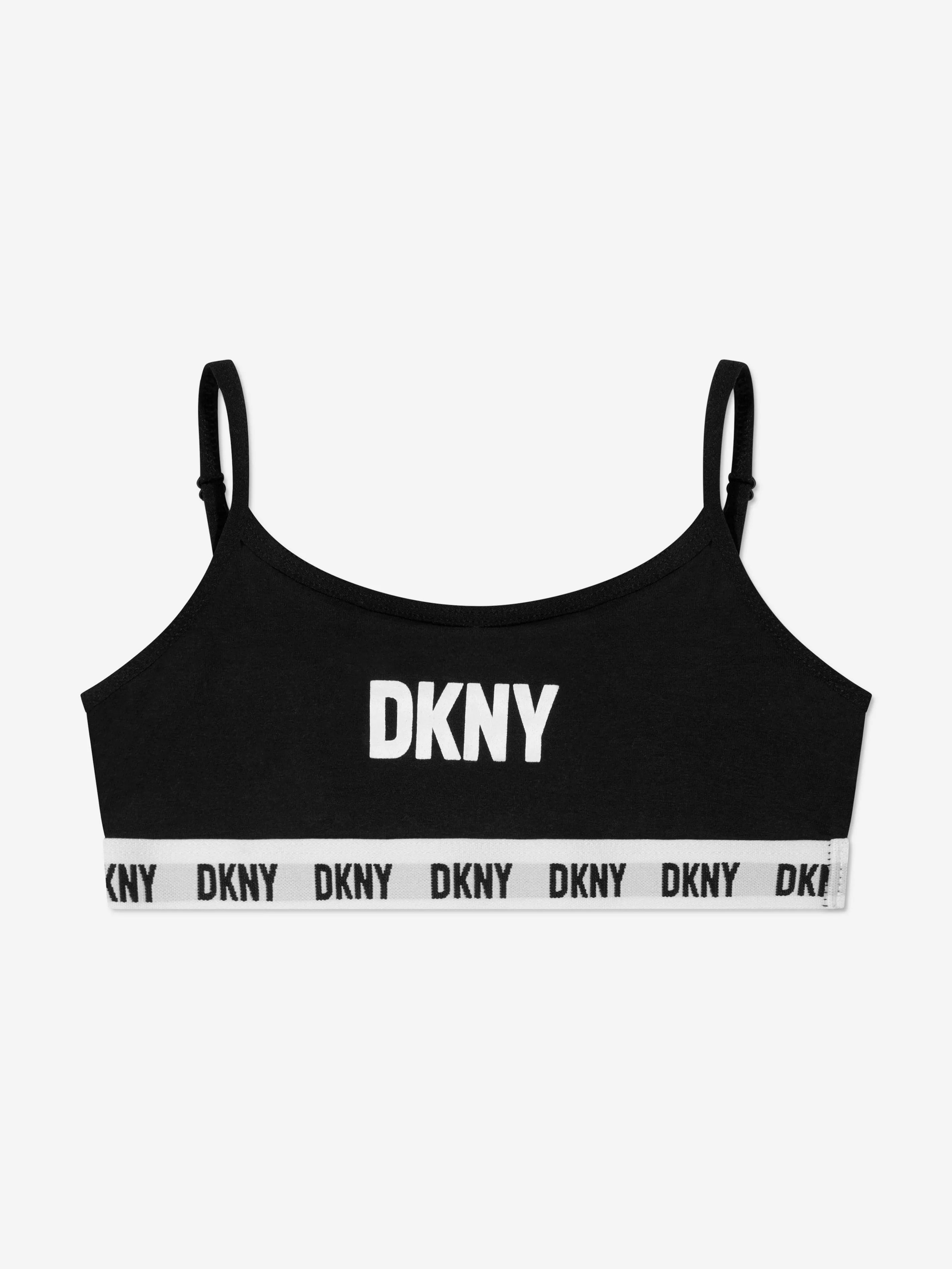 DKNY Girls 2 Pack Training Bra Set in Black