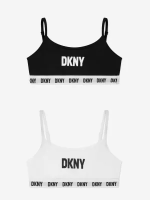 DKNY Girls 2 Pack Training Bra Set in Black