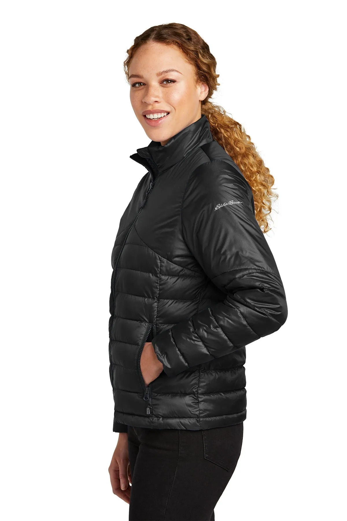 Eddie Bauer Ladies Custom Quilted Jackets, Deep Black