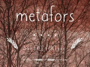 Free Metafors A clumsy handwriting font