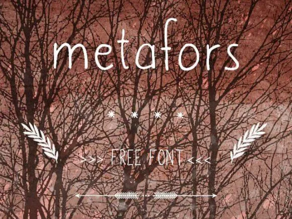 Free Metafors A clumsy handwriting font