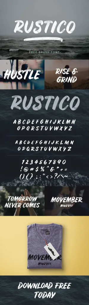 Free RUSTICO - BOLD BRUSH FONT