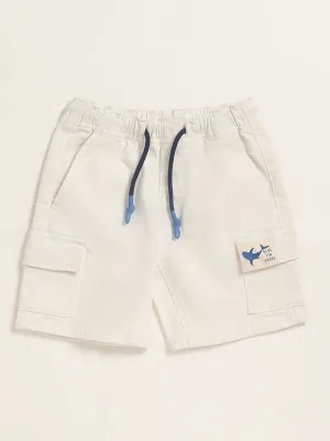 HOP Kids Off White Cargo Shorts