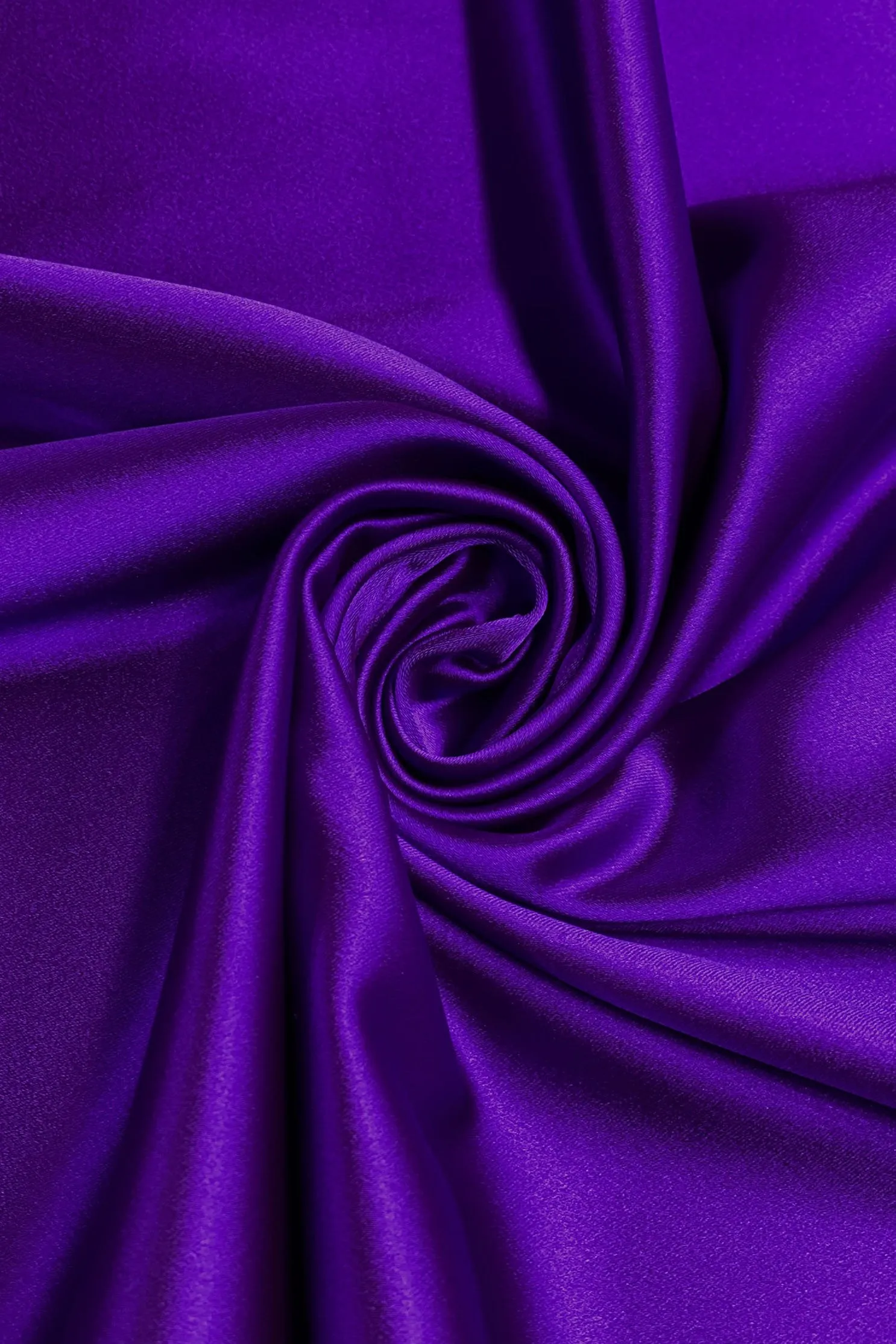 Imperial Purple Italian Stretch Satin Fabric