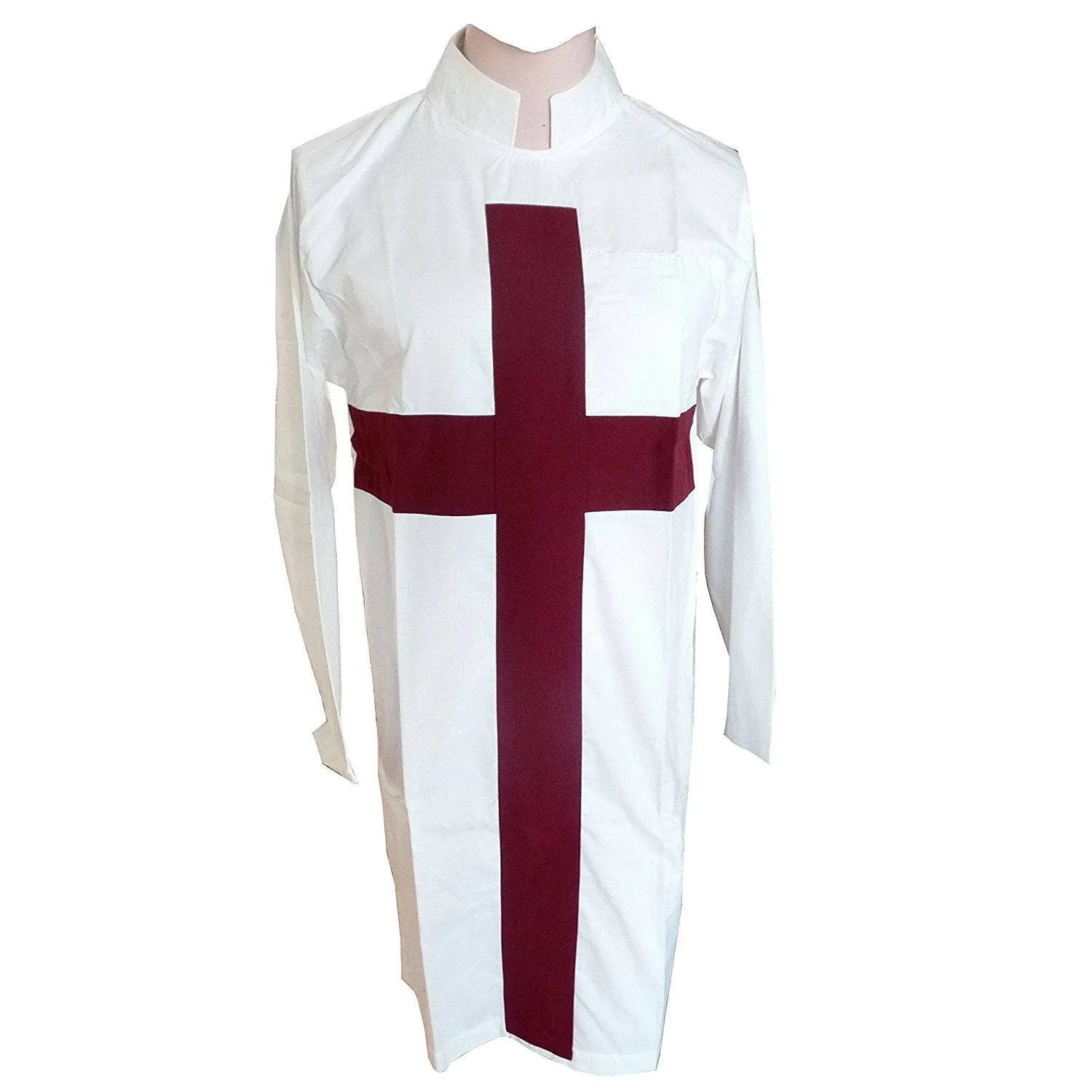 Knights Templar English Regulation Tunic -  Maroon Cross & White