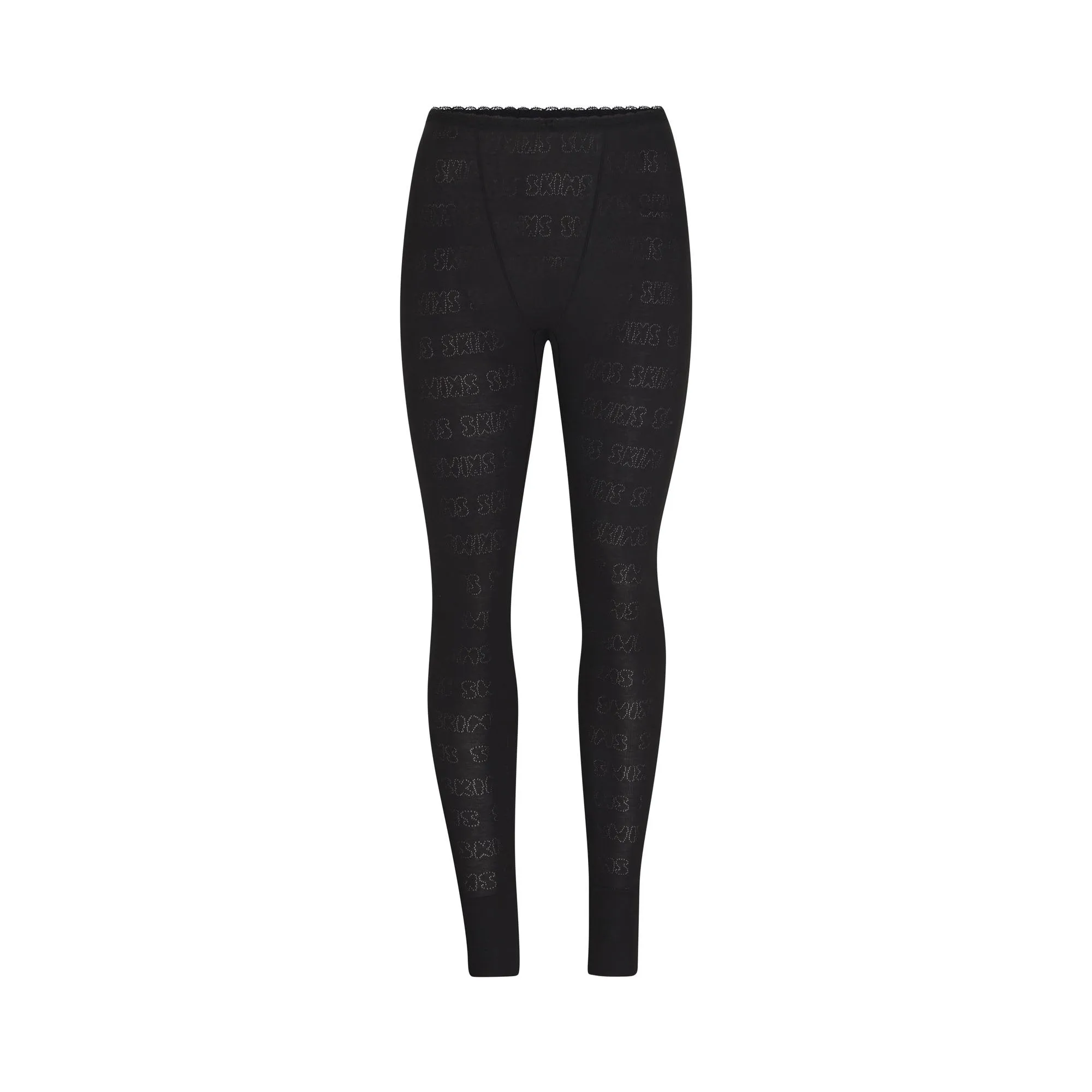 LACE POINTELLE LEGGING | ONYX