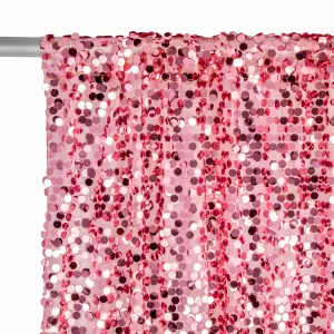 Large Payette Sequin 10ft H x 52" W Drape/Backdrop panel - Pink