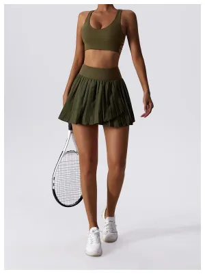 Layered Front Tennis Skirt