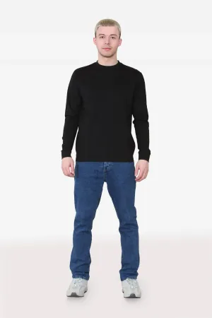 Long Sleeve Crew Neck T-shirt - Black For Men