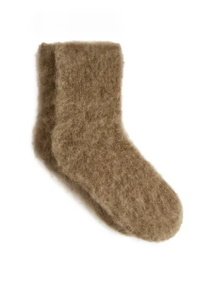 Mohair-wool blend socks