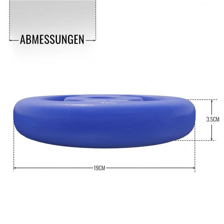 Neoprene Plate Set 2x 4KG - Dark Blue