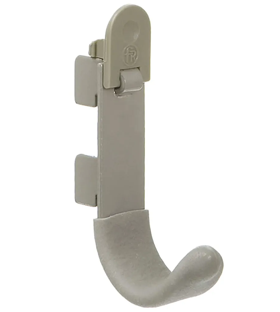 Nickel freedomRail Single Hook with Lock