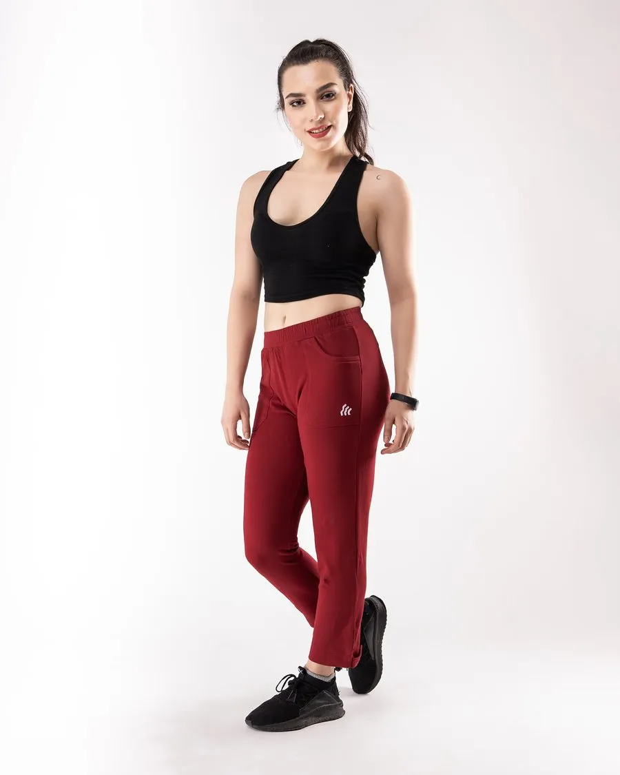 Organic Cotton Straight Fit Women's Athleisure Pant With Pockets