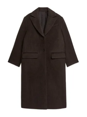 Oversized wool blend coat