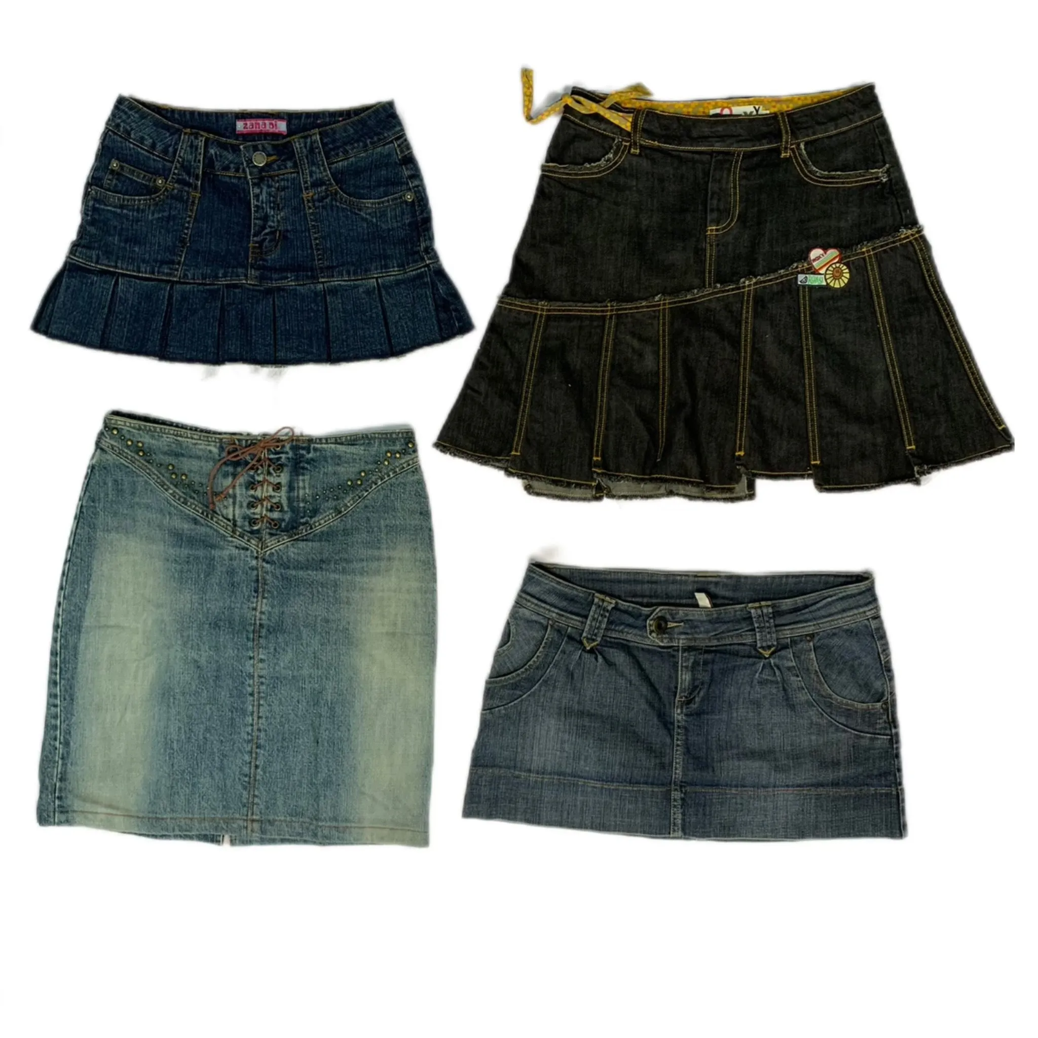 Pack Of Denim Mini Skirts