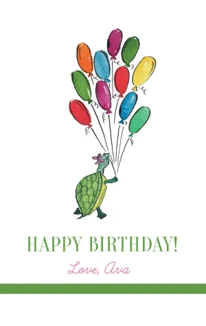 Party Animal Gift Tag-Turtle