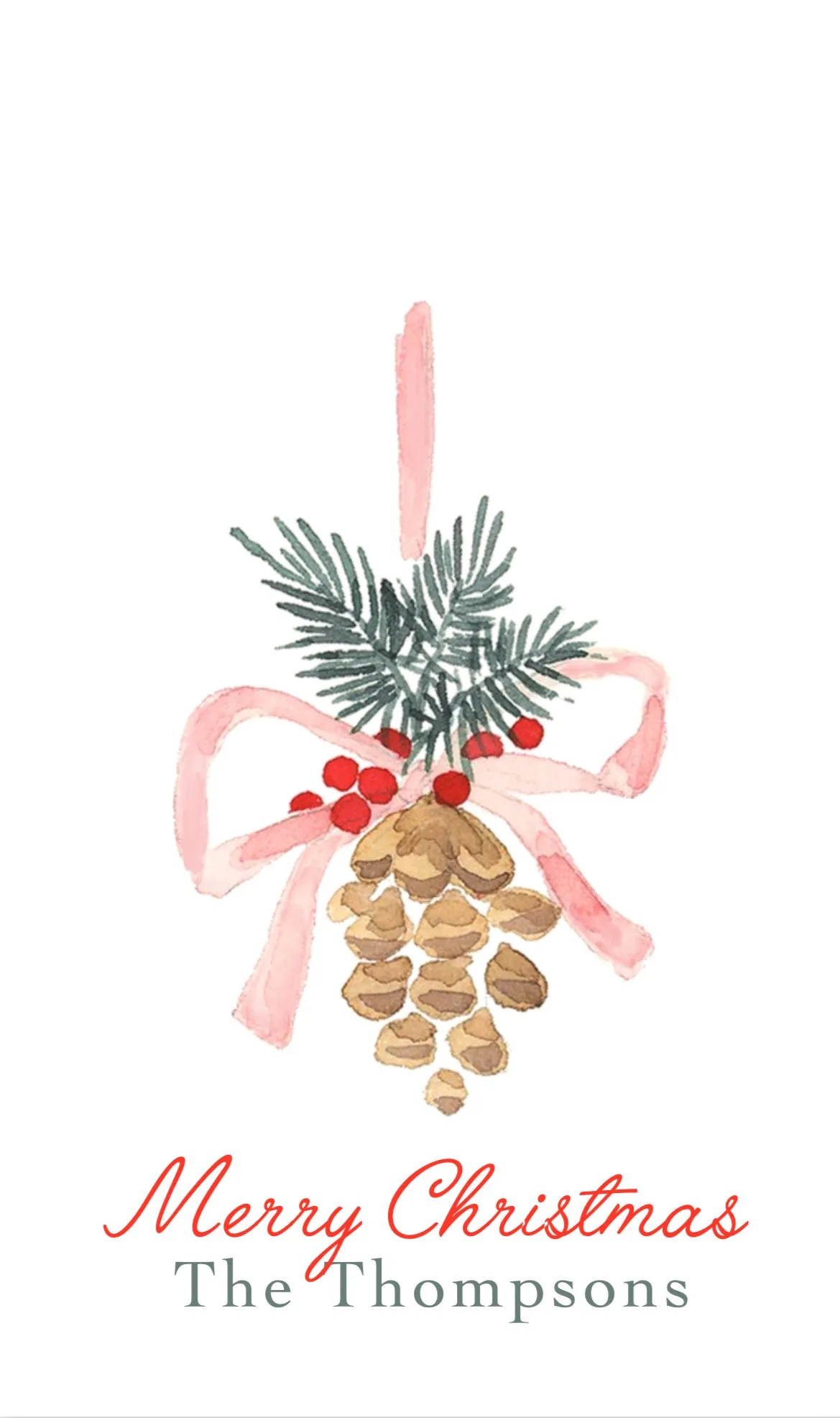 Pinecone Mistletoe Tag II