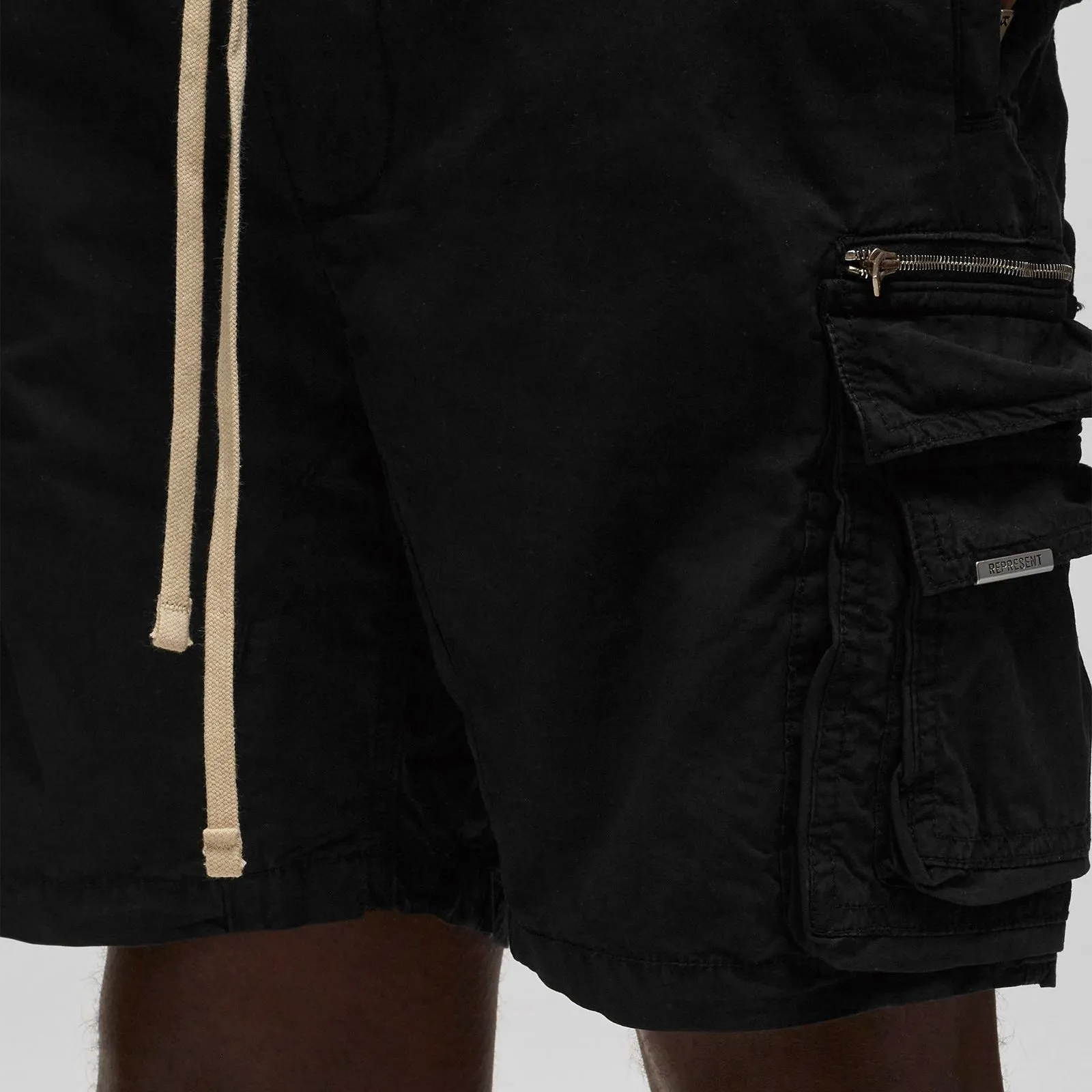 Represent Cargo Shorts Black