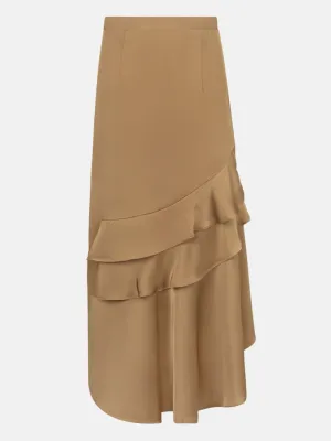 Satin Slip Skirt - Mocha