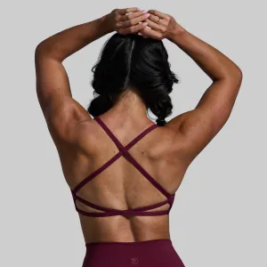 Serenity Sports Bra (Brand Strength-Garnet)