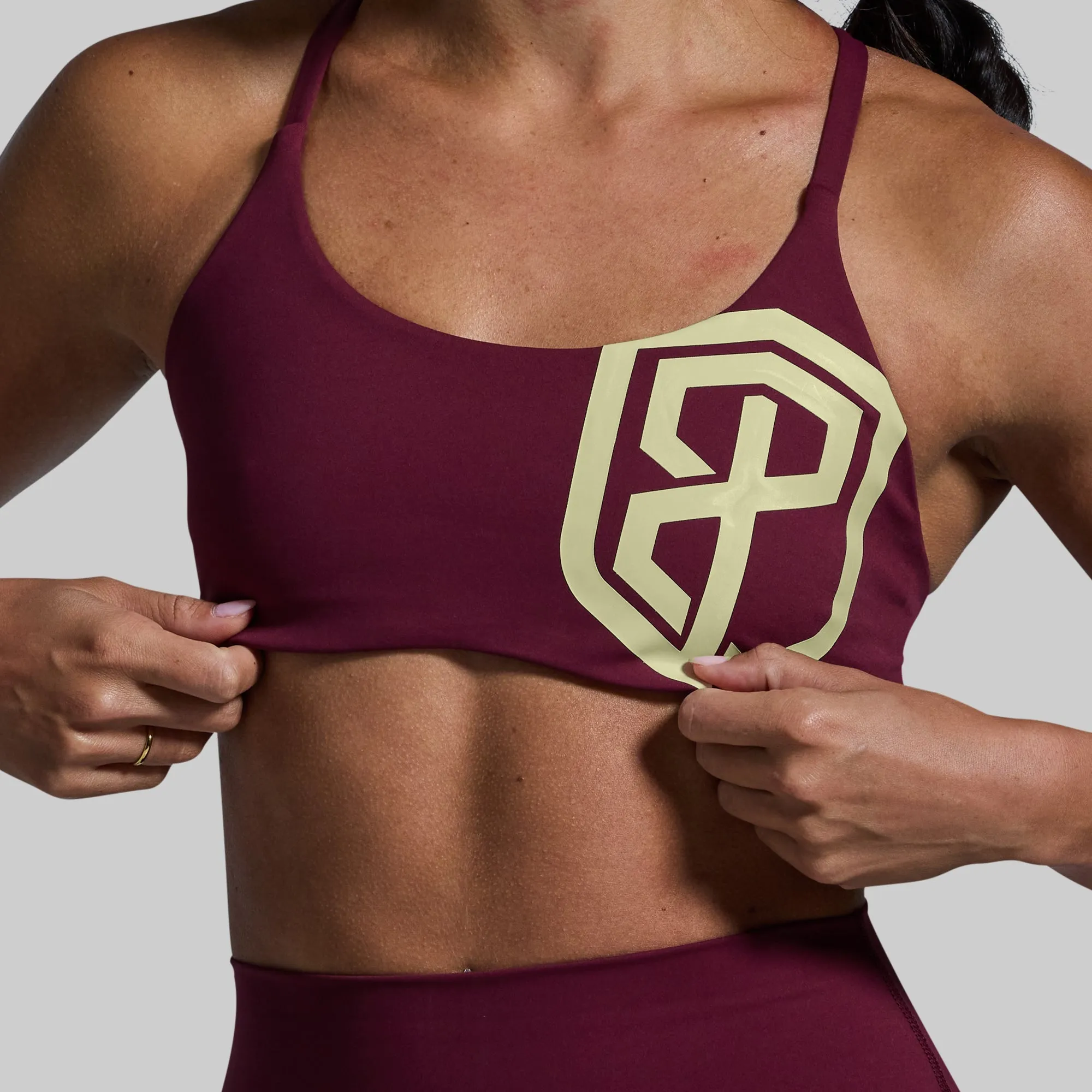 Serenity Sports Bra (Brand Strength-Garnet)