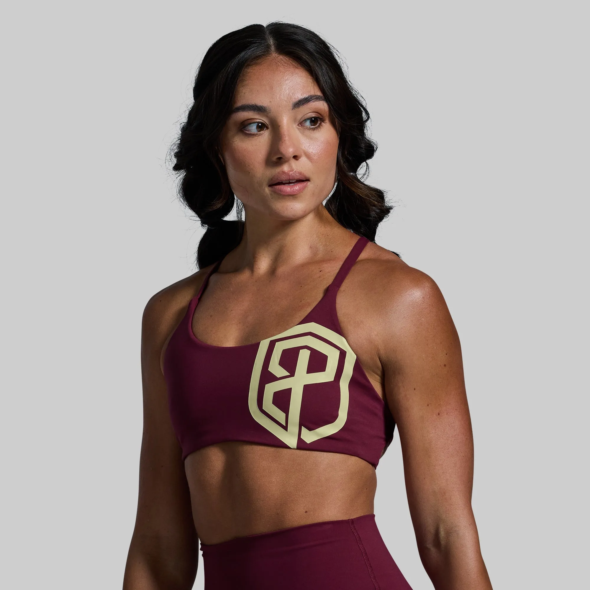 Serenity Sports Bra (Brand Strength-Garnet)