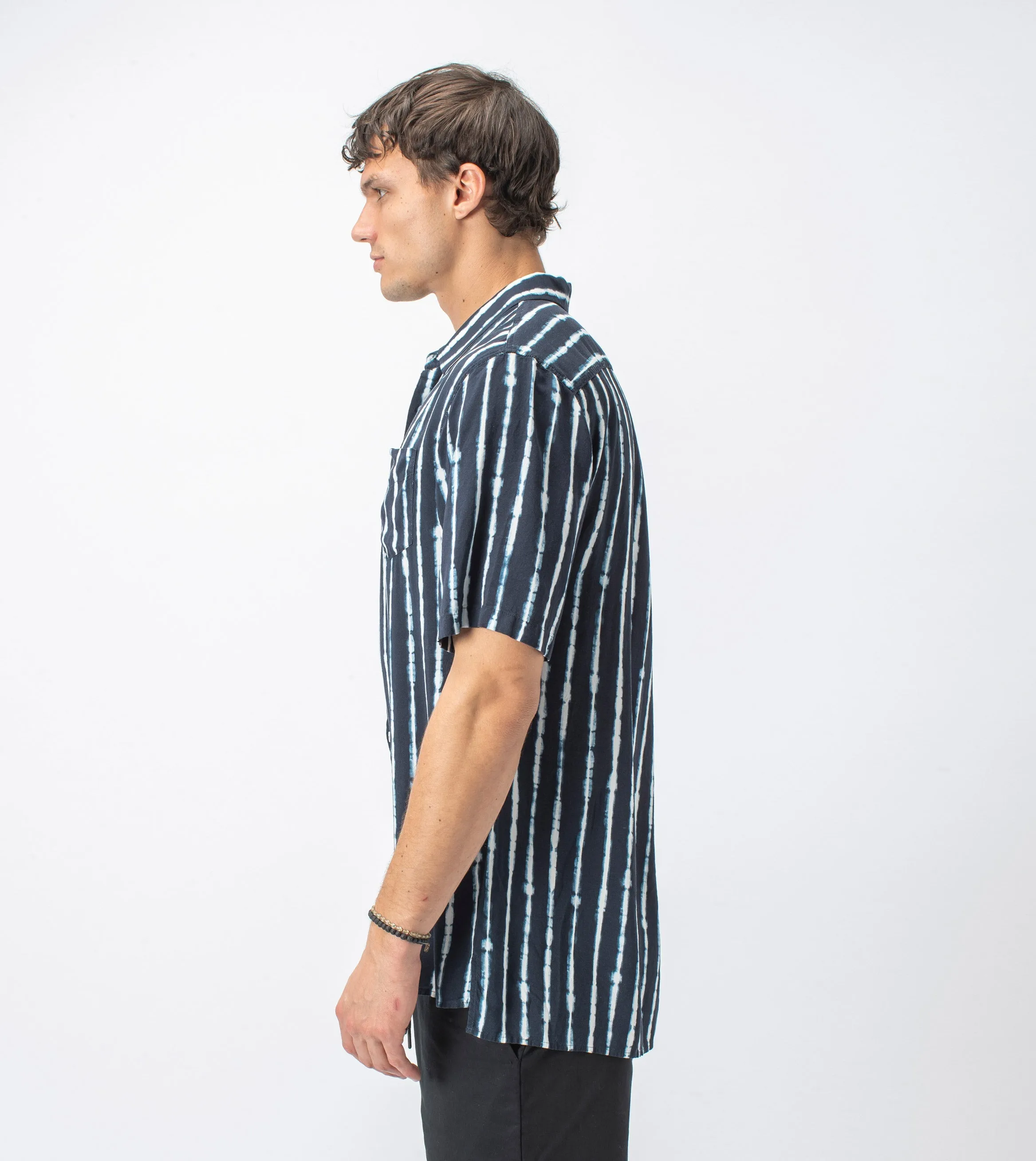 TD Stripe SS Shirt Ink/White