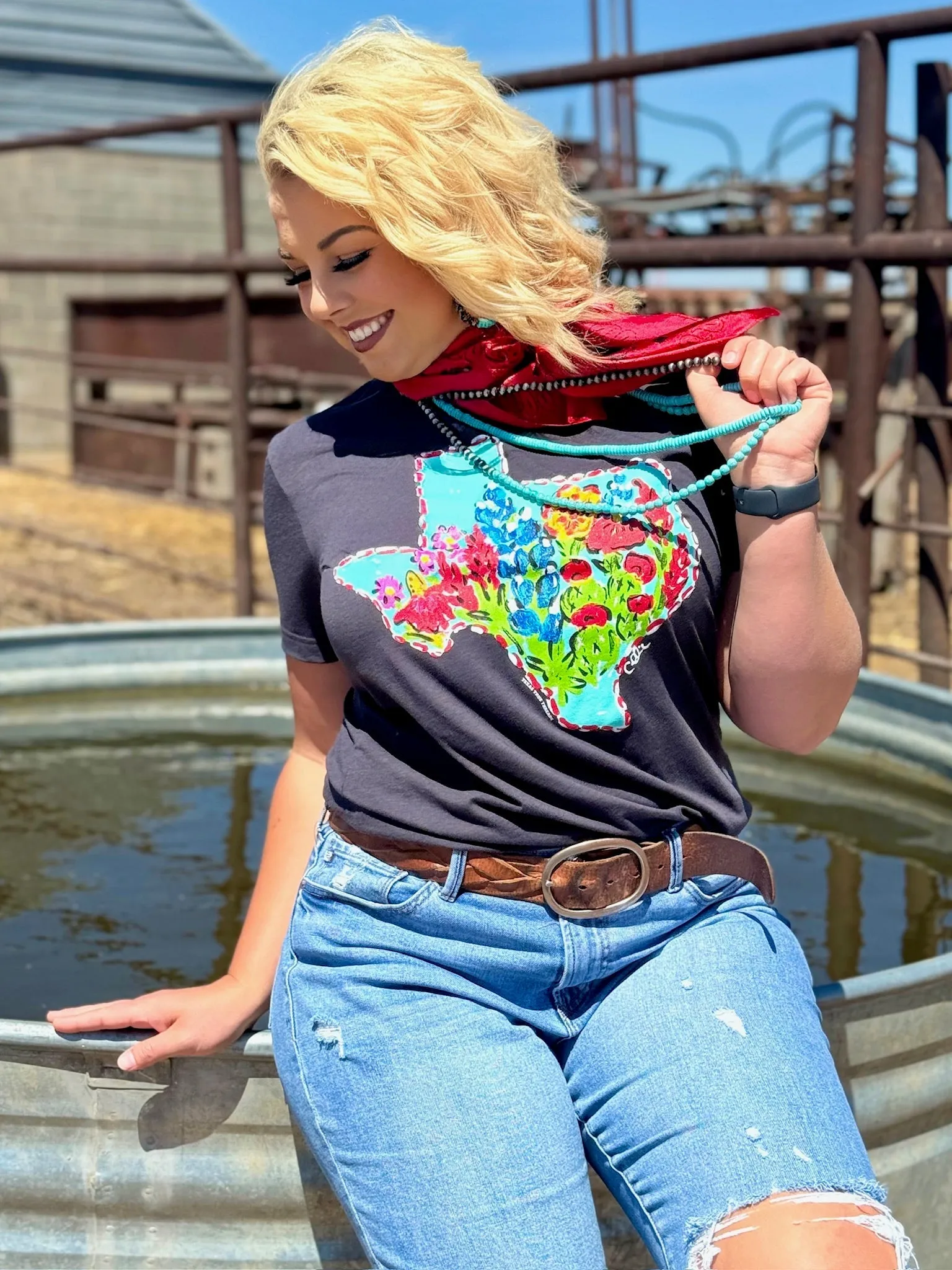 Texas True Threads Callie Ann Stelter Bluebonnet Texas Tee