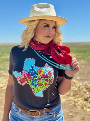 Texas True Threads Callie Ann Stelter Bluebonnet Texas Tee