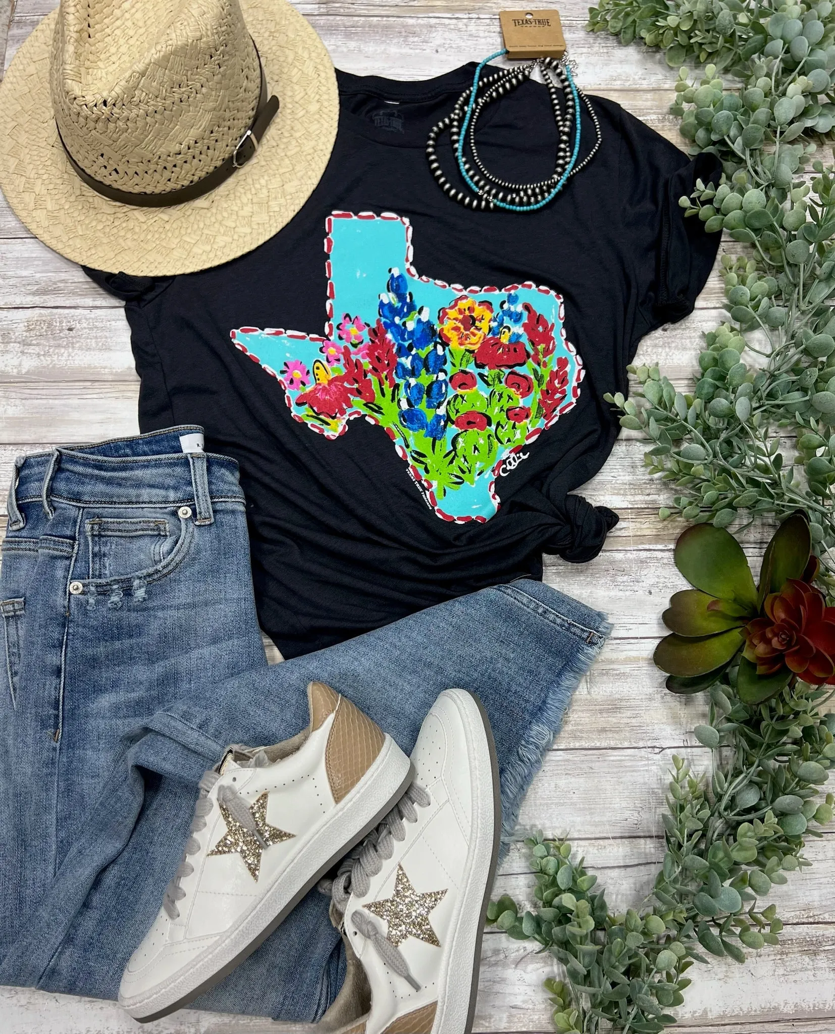 Texas True Threads Callie Ann Stelter Bluebonnet Texas Tee