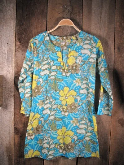 Tunic Turquoise and Yellow