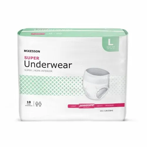 Unisex Adult Absorbent Underwear Count of 72 By McKesson