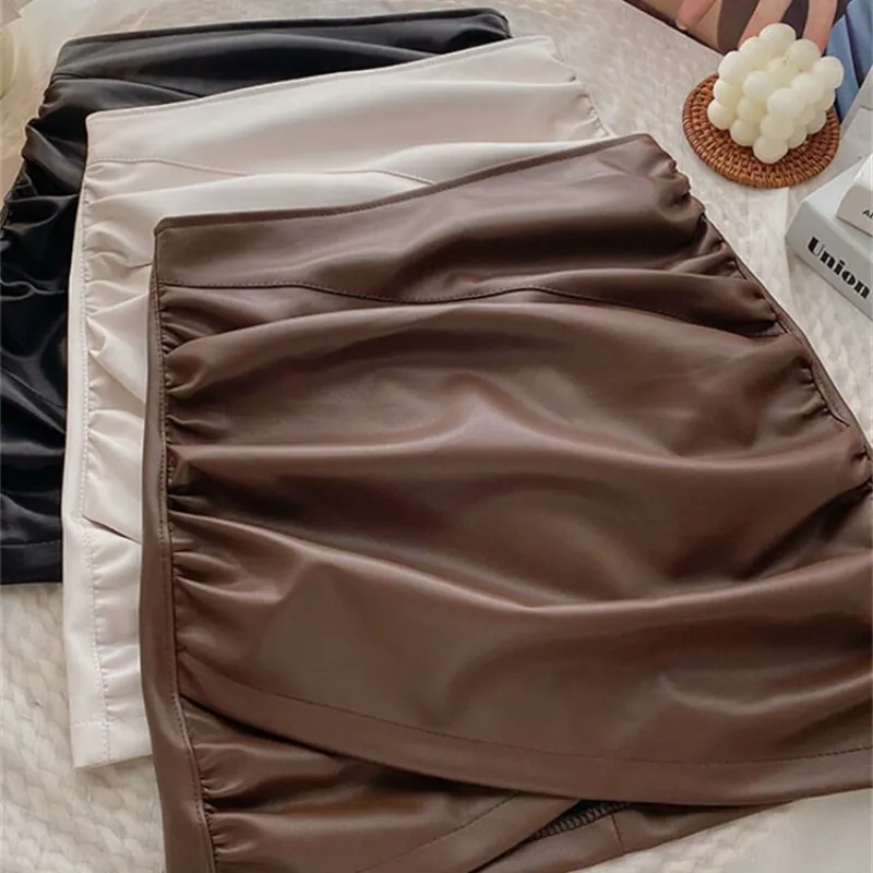 Vegan Leather Sophisticated Tulip Skirt for Women