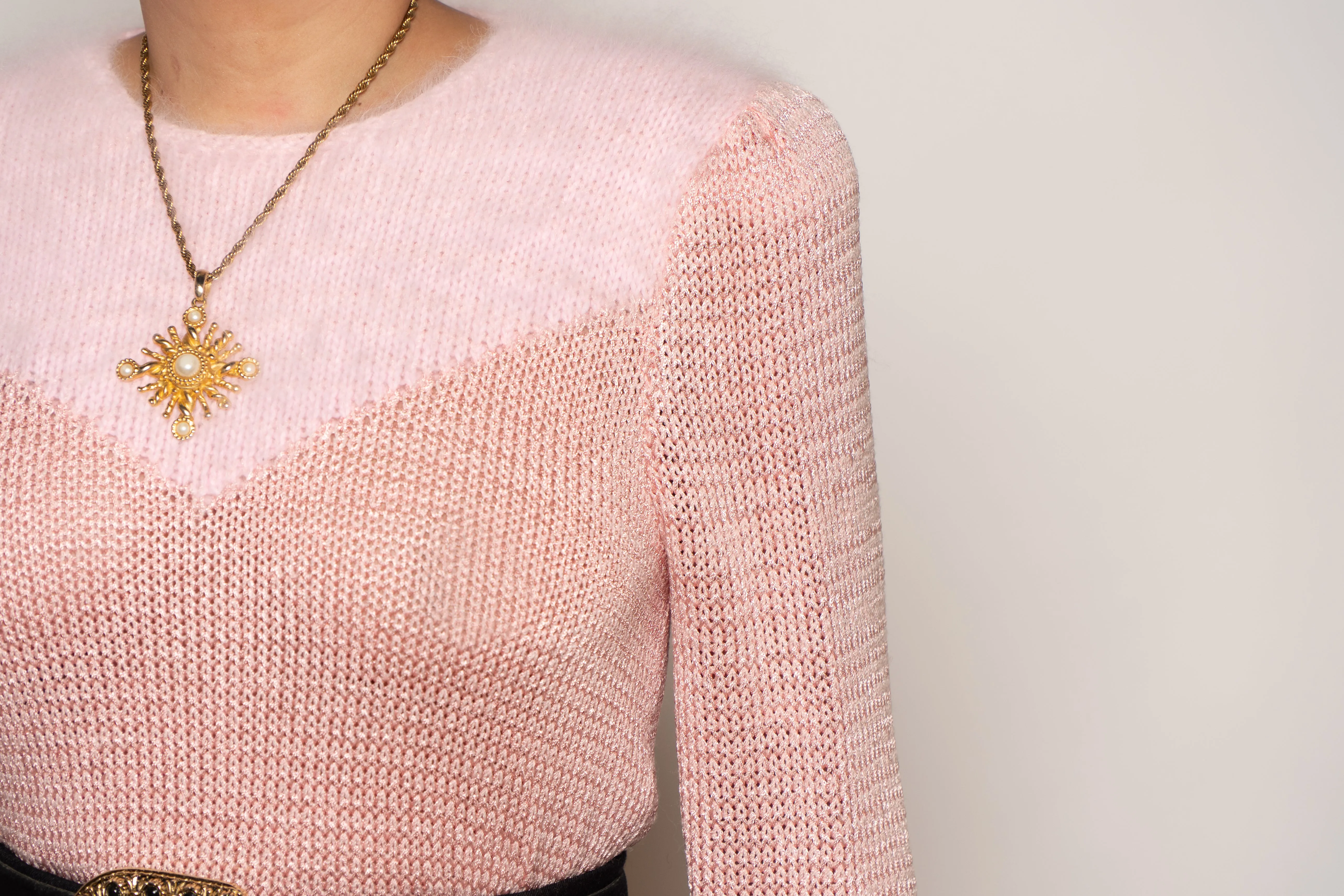 Vintage 50s Pink Sweater